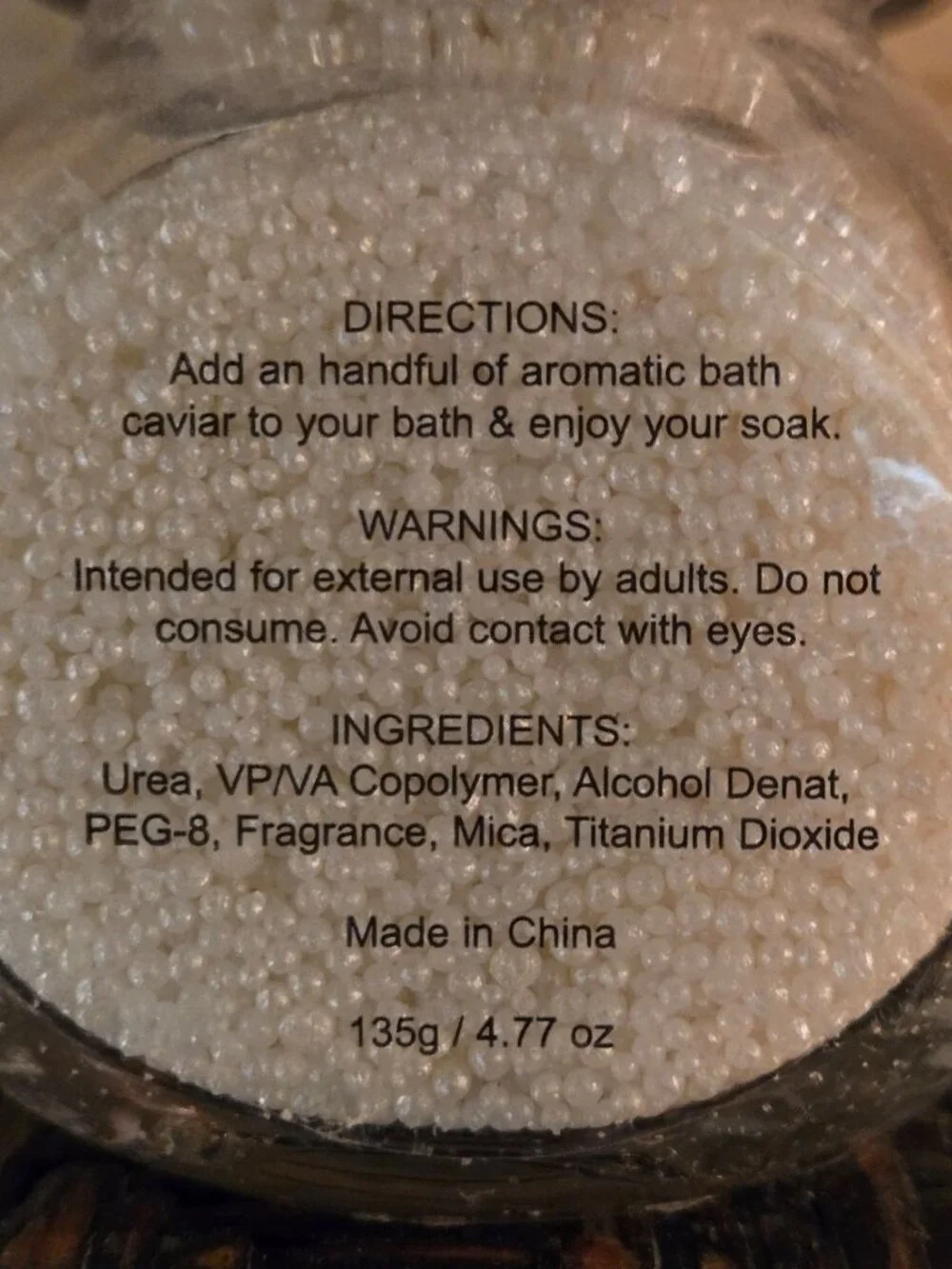 New, luxurious honey and kemiri nut bath caviar